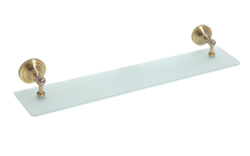 Полка стеклянная Retro 600x87x120мм, бронза