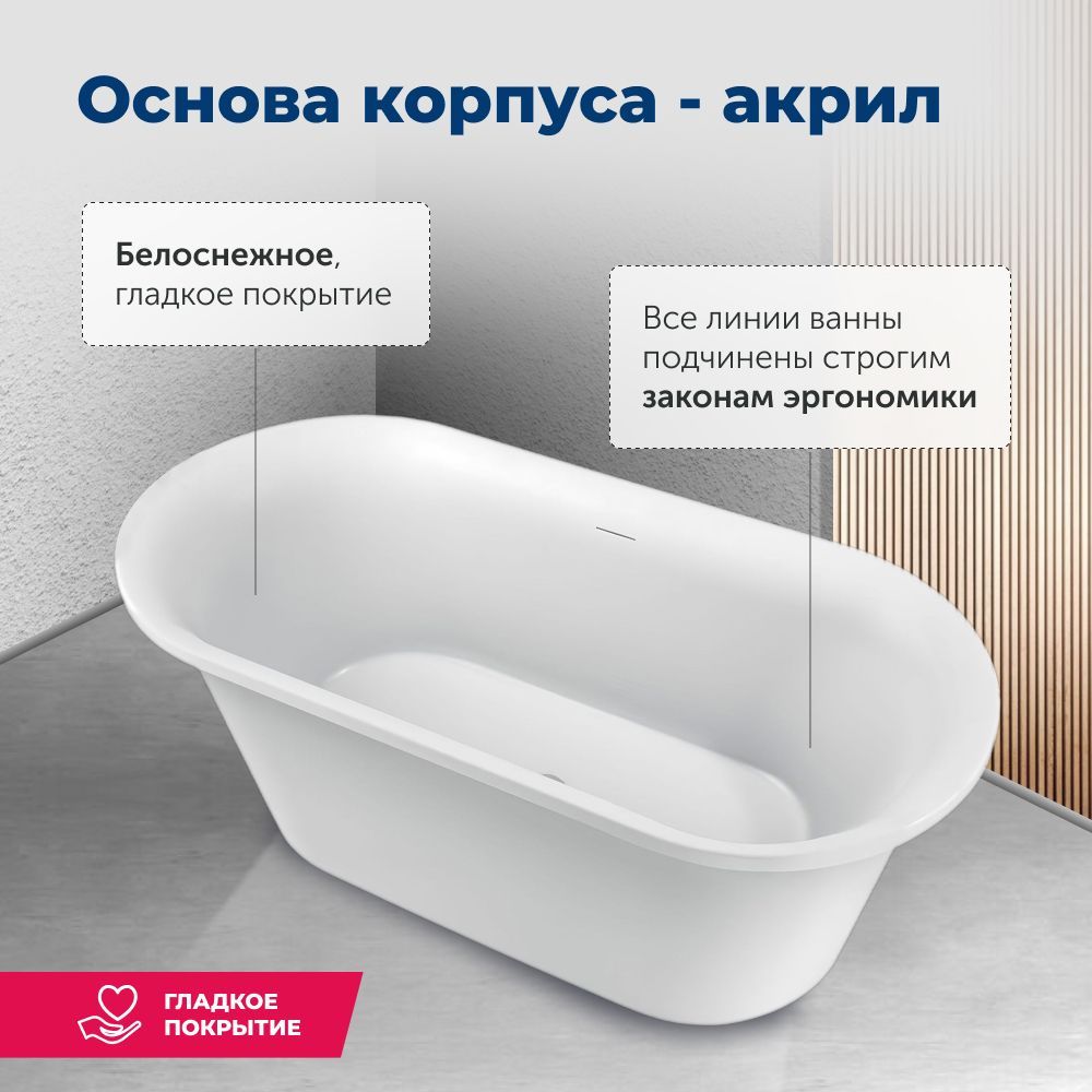 Акриловая ванна Aquanet Family Smart 170x78 88778-MW Акриловая ванна Aquanet Family Smart 170x78 88778-MW