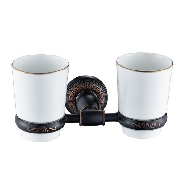 Стакан для ванной комнаты двойной Savol S-006668H, черный