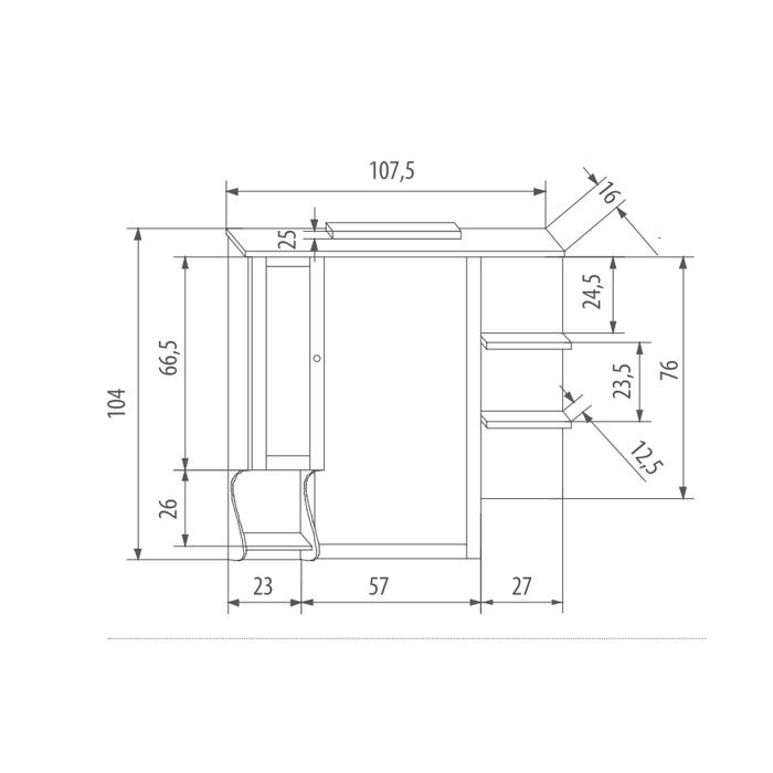EBAN Tondo, ручка-кнопка для мебели, цвет: хром