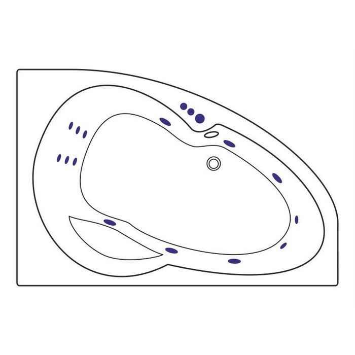 Ванна EXCELLENT Newa 160x95 (правая) "SMART" (бронза)