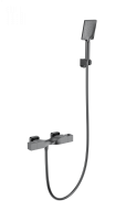 Смеситель для душа с термостатом WONZON & WOGHAND Twist, Темный графит (WW-B2025-A-BGG)