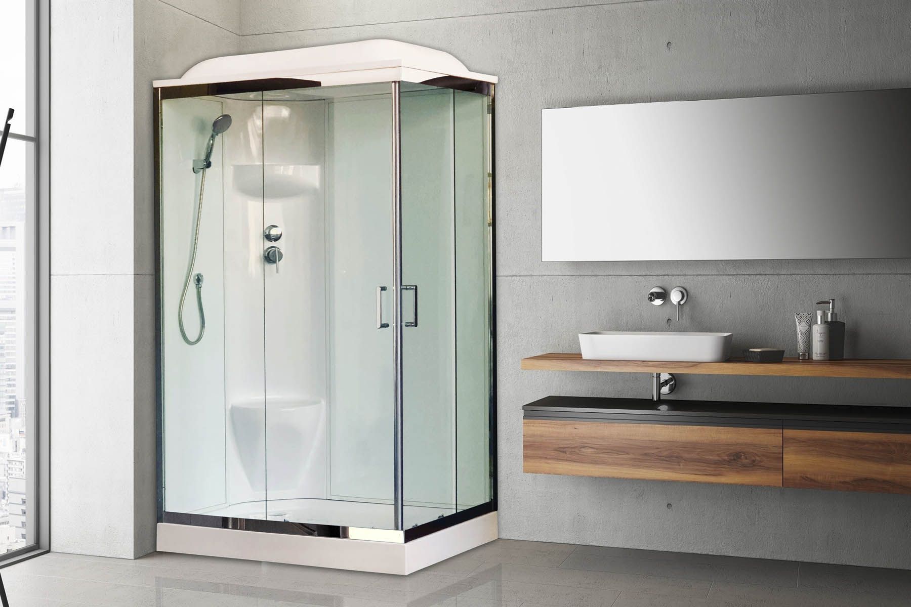 Душевая кабина Royal Bath RB 8120HP6-WT-CH (белое/прозрачное) левая Душевая кабина Royal Bath RB 8120HP6-WT-CH (белое/прозрачное) левая