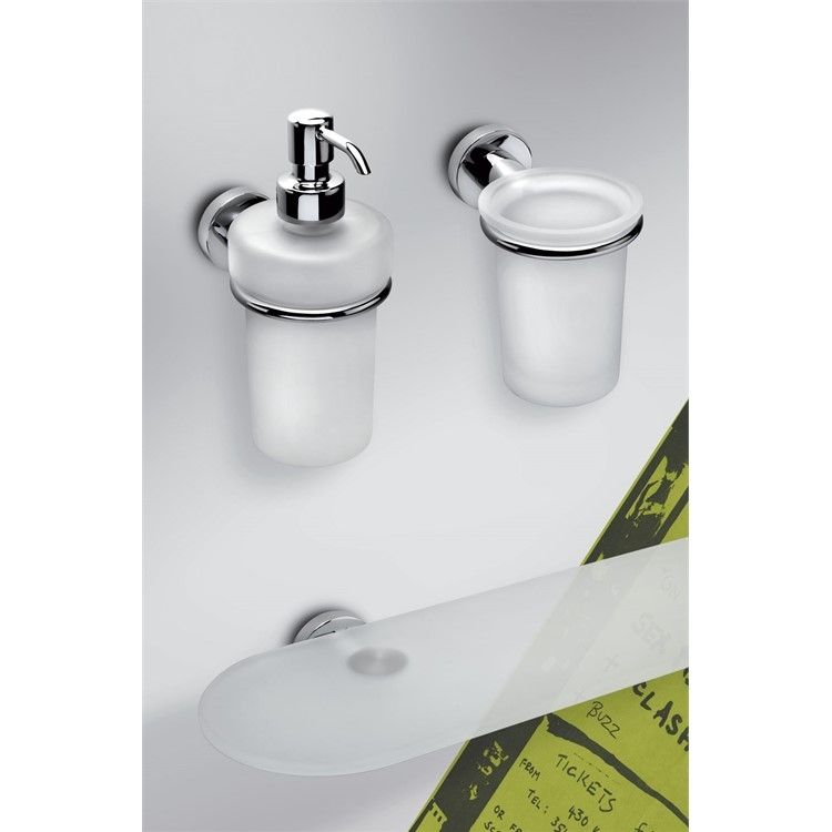 Стакан для зубных щеток Colombo Design Basic B2702 Белый, Хром Стакан для зубных щеток Colombo Design Basic B2702 Белый, Хром