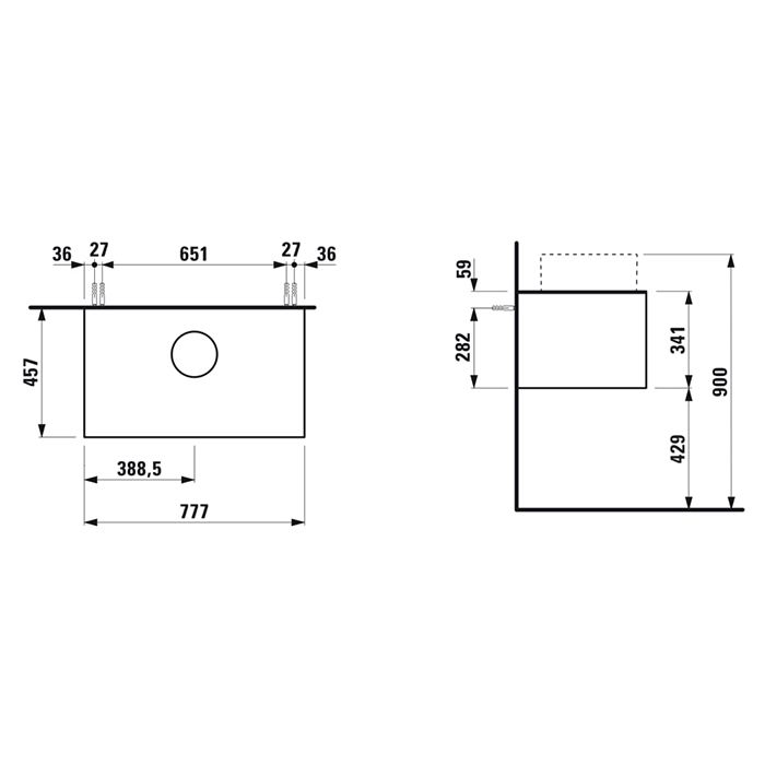 Laufen SONAR шкафчик под раковину, 775х455х340 мм, 1 ящик, с отв. в центре,  для 812340, 812341, 812342, 812343, золото и черный мрамор, артикул 4.0541.1.034.140.1