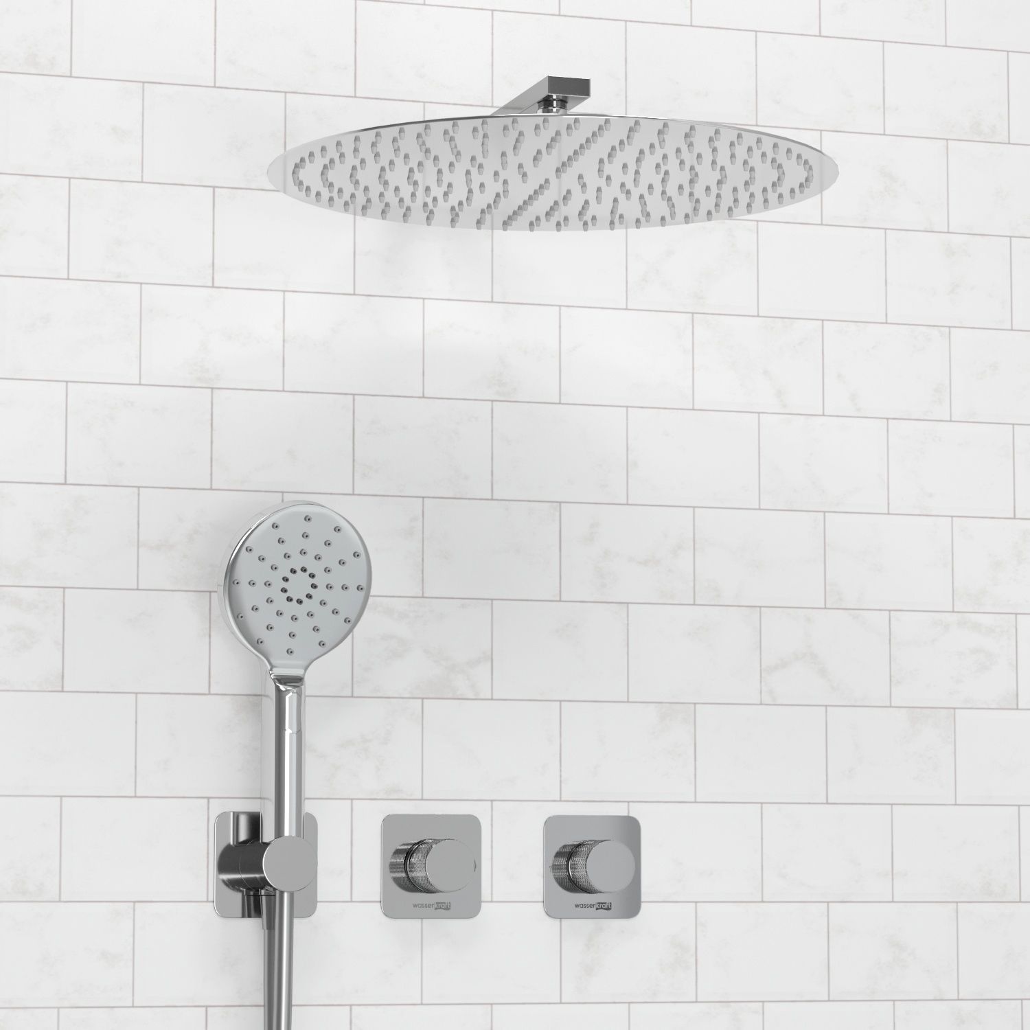 A4651.293.090.117.271.087.127  Встраиваемый комплект для душа с верхней душевой насадкой и лейкой