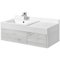 Тумба под раковину Акватон Сакура 100 1A234901SKW80 подвесная Ольха наварра Белый глянец