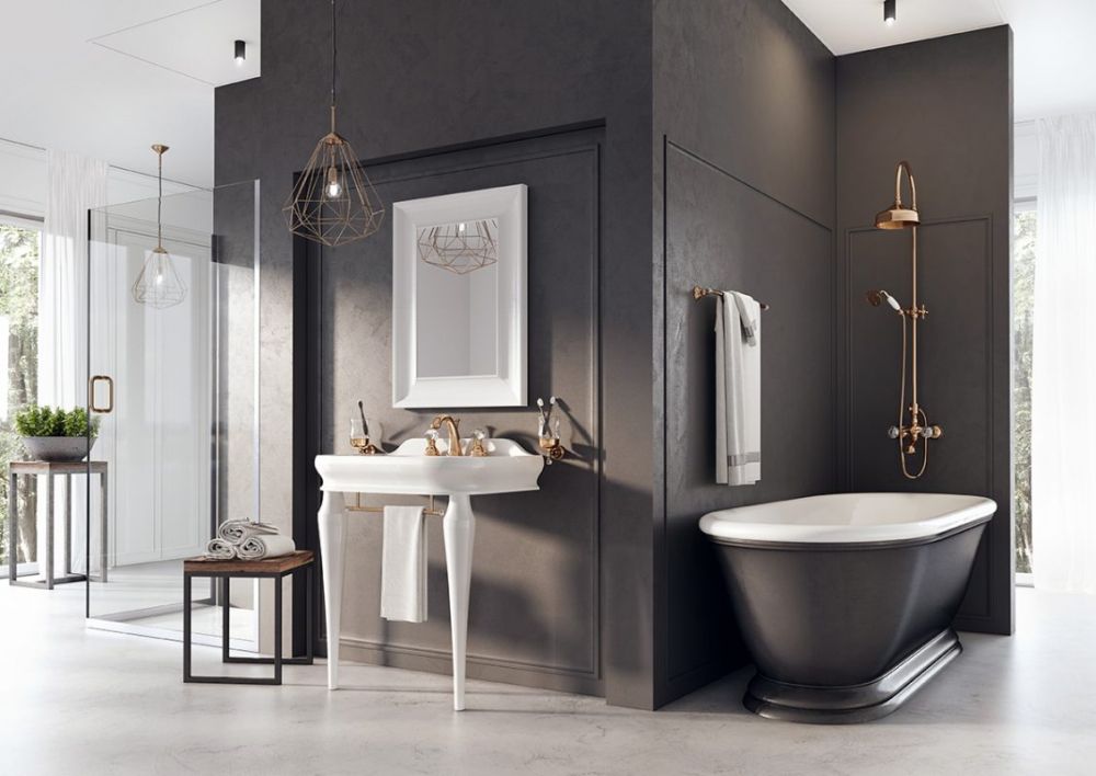 Смеситель для раковины Webert Karenina KA700102010, золото