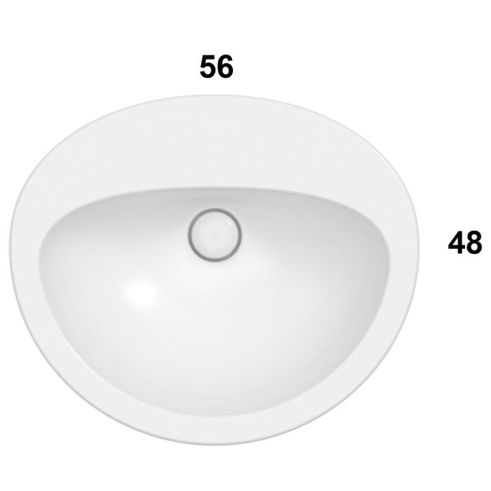 GLOBO Lavabi d'arr Раковина встраиваемая на столешницу MINORI 56х48.5х20см, c 1 отв-м под смеситель, с переливом, цвет белый GLOBO Lavabi d'arr Раковина встраиваемая на столешницу MINORI 56х48.5х20см, c 1 отв-м под смеситель, с переливом, цвет белый