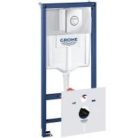 Система инсталляции для унитаза GROHE Rapid SL с панелью смыва Nova Cosmopolitan (3 режима) (1,13 м) (38813001) Система инсталляции для унитаза GROHE Rapid SL с панелью смыва Nova Cosmopolitan (3 режима) (1,13 м) (38813001)