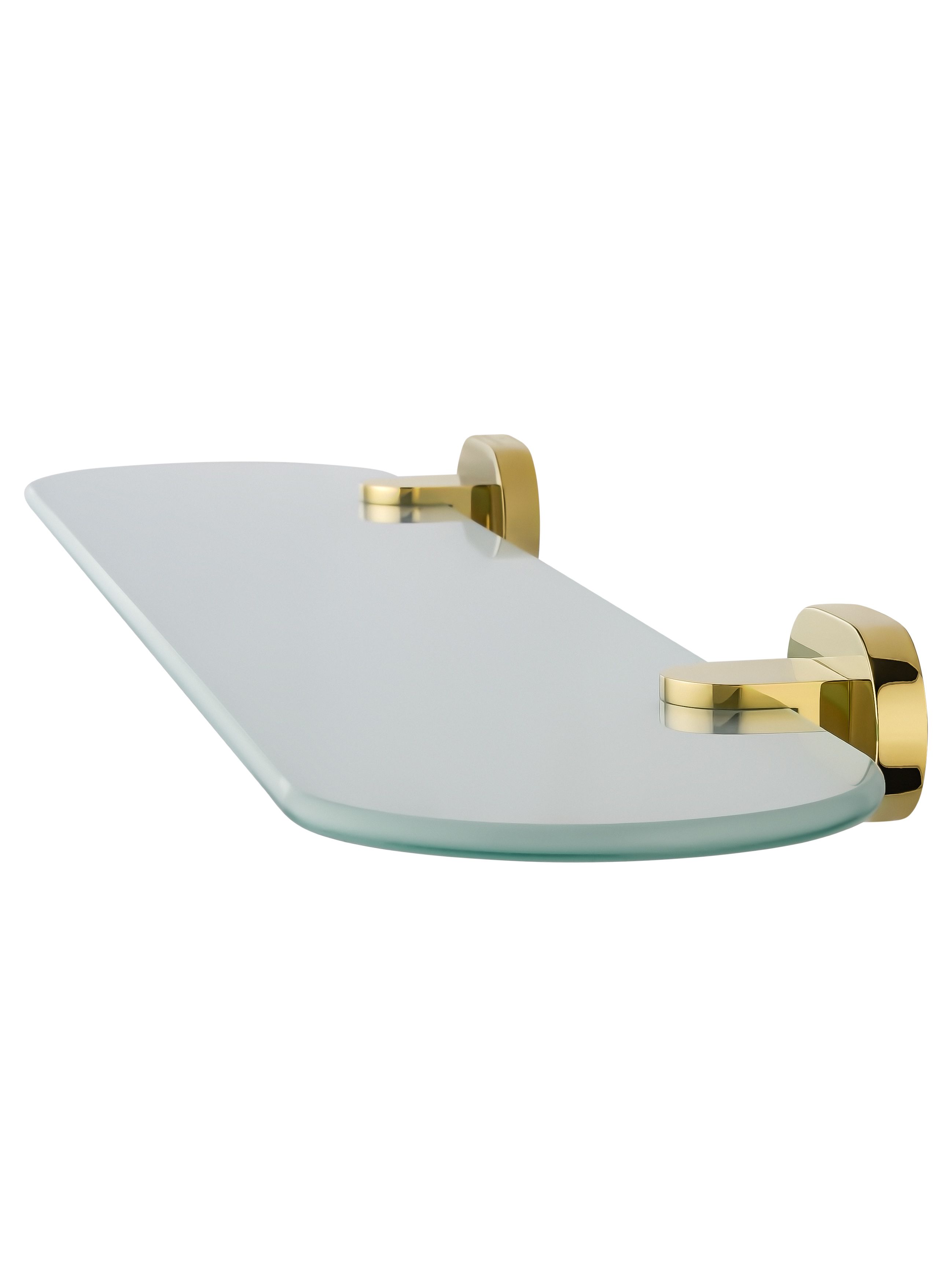 Стеклянная полка для ванной WONZON & WOGHAND FIRST, Глянцевое золото (WW-8427-LG)
