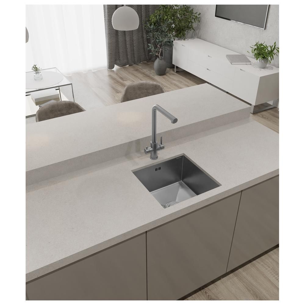 Кухонная мойка GranFest 4444, нержавеющая сталь, артикул 4444 нерж