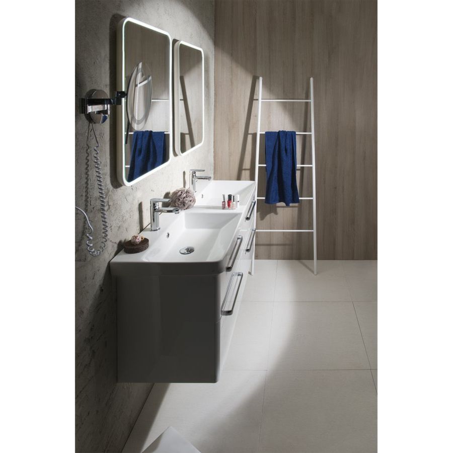 Декоративная лесенка SEGA для интерьера, стальная, 550x1700x70 мм, белый матовый, Sapho