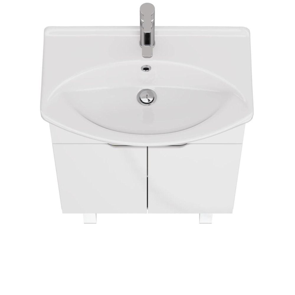 Тумба с раковиной подвесная/напольная Dreja David D 65 см, белый, артикул 99-0403-com