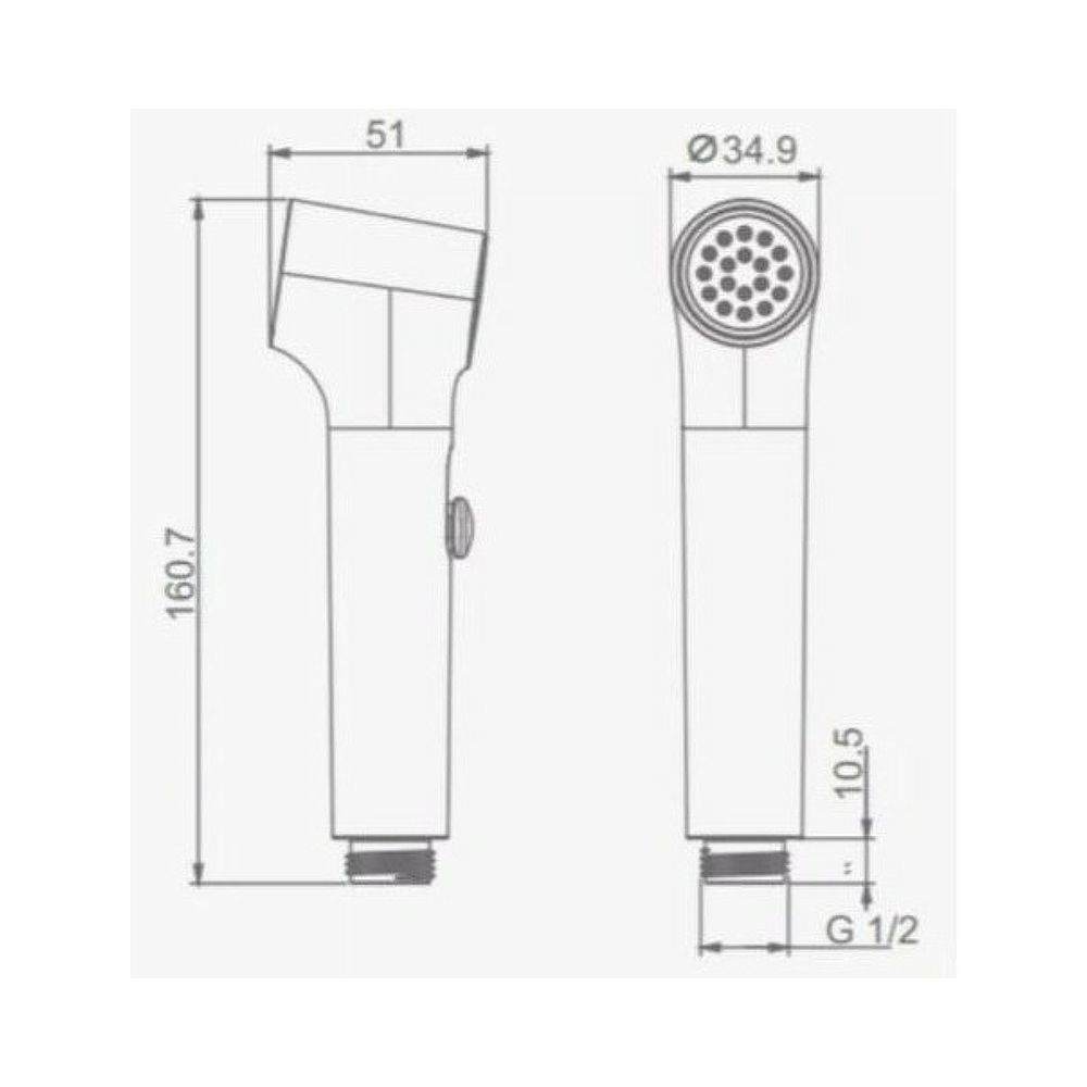 Лейка для гигиенического душа Raglo R460.05, хром
