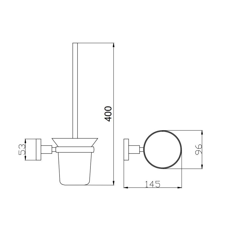 Ершик для унитаза Rav Slezak COLORADO COA0500, хром, артикул COA0500