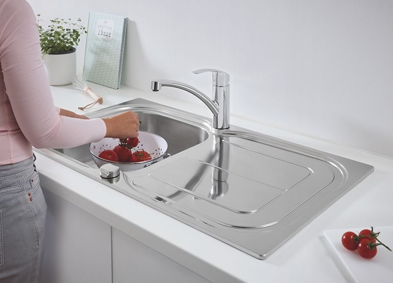 Кухонная мойка со смесителем Grohe K300 31565SD0 Матовая сталь Кухонная мойка со смесителем Grohe K300 31565SD0 Матовая сталь