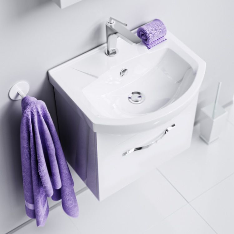 Тумба под раковину Aqwella Аллегро 65 Agr.01.06/1 подвесная Белая