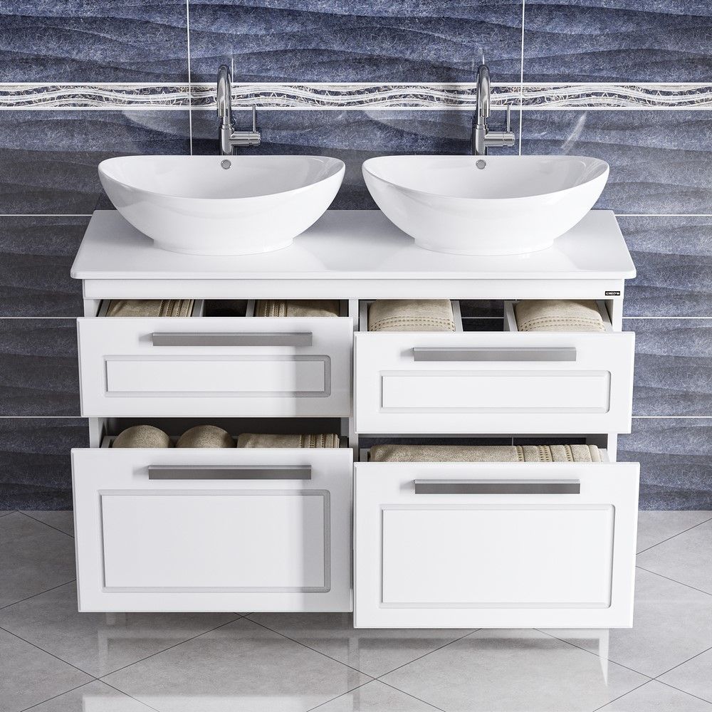 Тумба под раковину Санта Нептун 120 230010 напольная, со столешницей  ( ум. Гамма56)