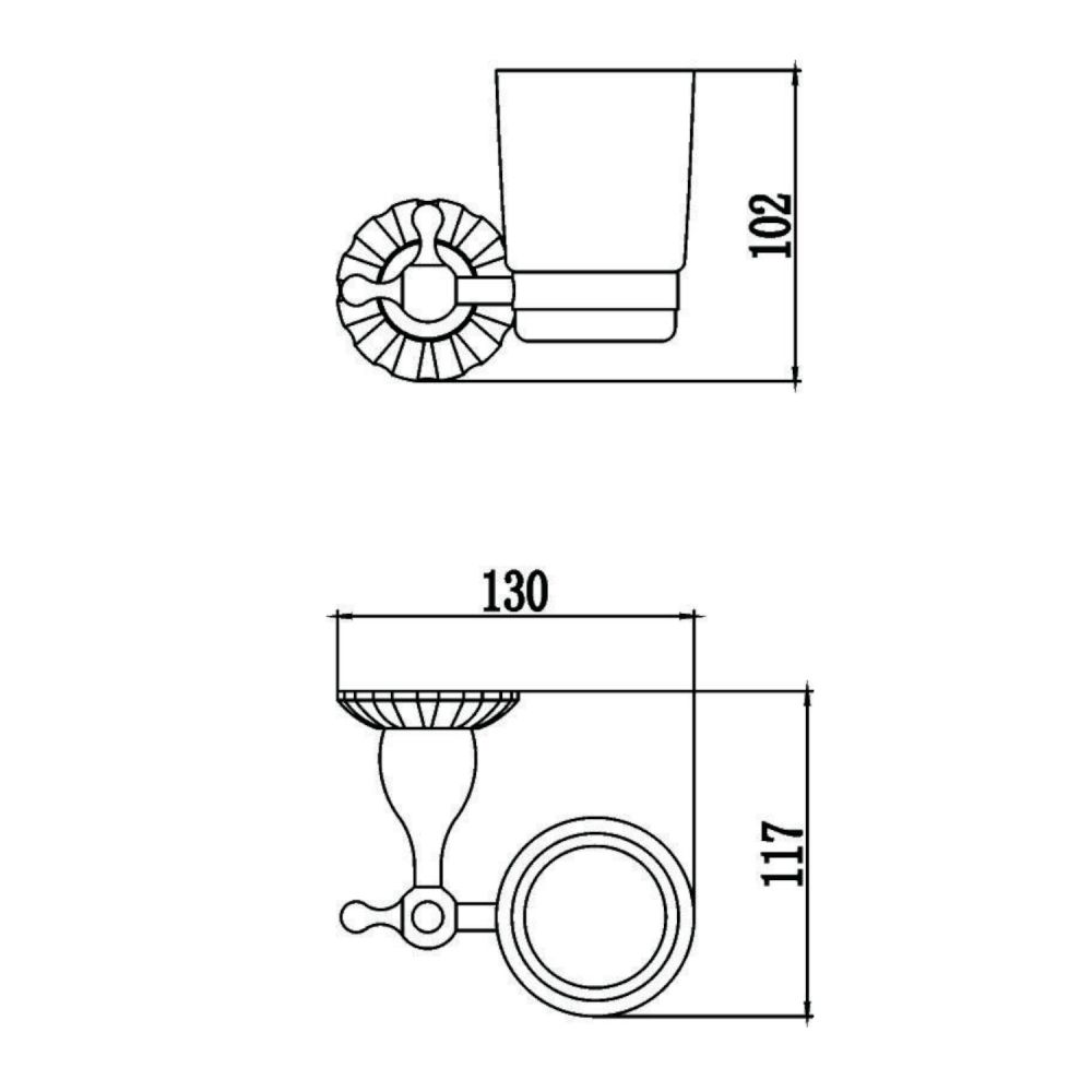 Стакан для ванной комнаты Savol S-08958C, бронза
