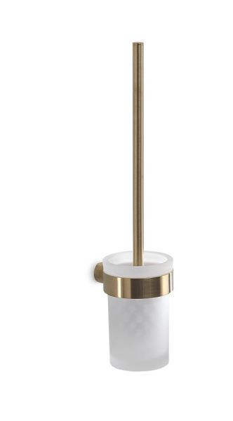 Gedy Pirenei, настенный стеклянный ёрш, цвет матовое золото (PVD)