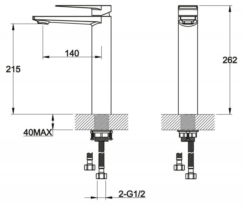 Смеситель для накладных BelBagno CARIN CAR-LMC-CRM