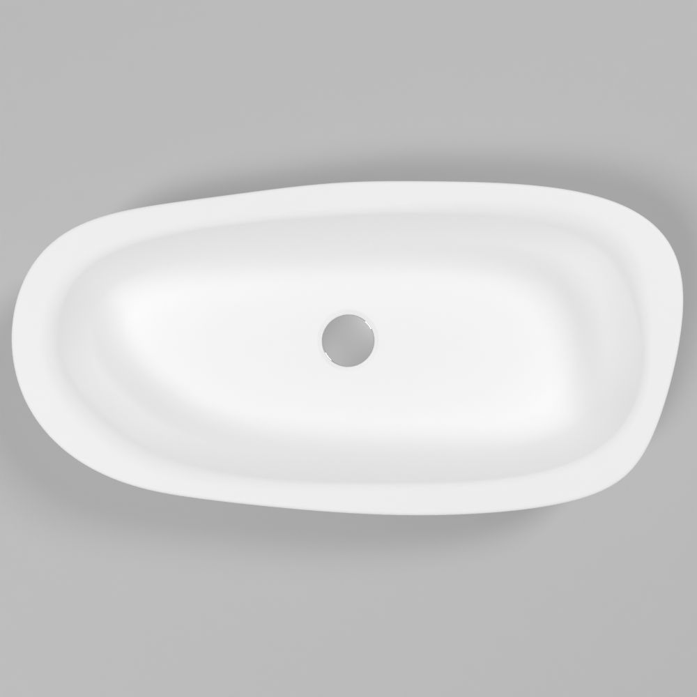 Умывальник WHITECROSS Moonstone E 70x35 (белый мат) иск. камень