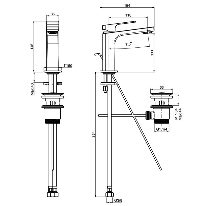 Fima Carlo Frattini Fit Смеситель для раковины, на 1 отв., высокий h: 19.5см., цвет: чёрный матовый Fima Carlo Frattini Fit Смеситель для раковины, на 1 отв., высокий h: 19.5см., цвет: чёрный матовый