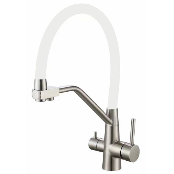 Смеситель для кухни с подключением к фильтру Fmark FS0662-L02, сатин