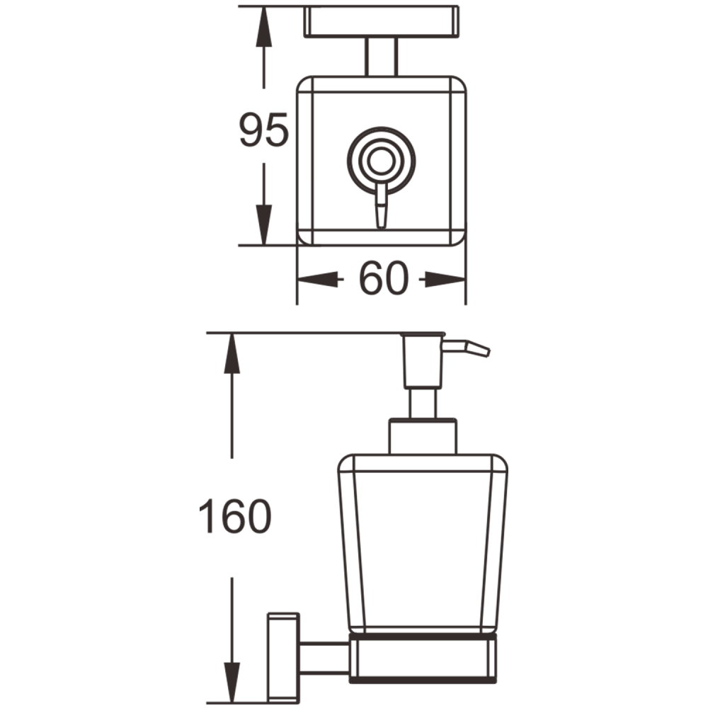 Дозатор жидкого мыла BELZ B90427, вороненая сталь, артикул B90427