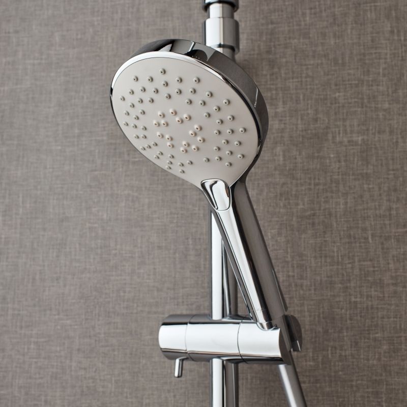 E26589-CP METRO Душевая колонна с полкой, термостат, хром