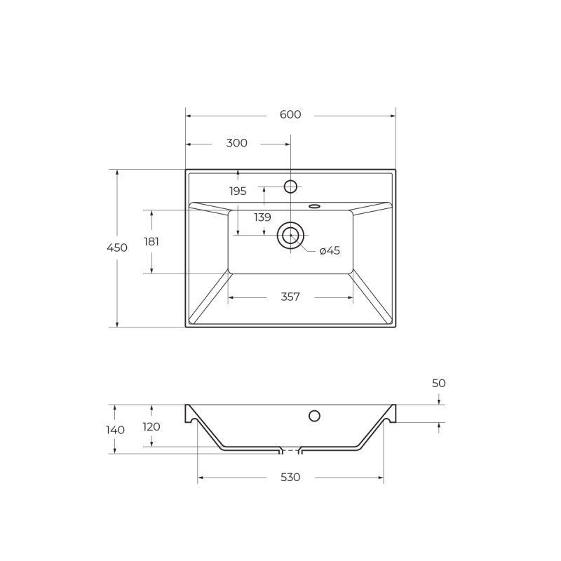 Мебель для ванной комнаты BELBAGNO MARINO-600 MARINO-600-2C-SO-RW-P BelBagno