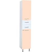 Шкаф пенал Bellezza Мари 35 4622904110225 с бельевой корзиной Бежевый