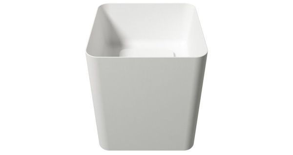 Zenon Aris, подвесная раковина квадратной формы, 42х42хh50 см, цвет белый матовый