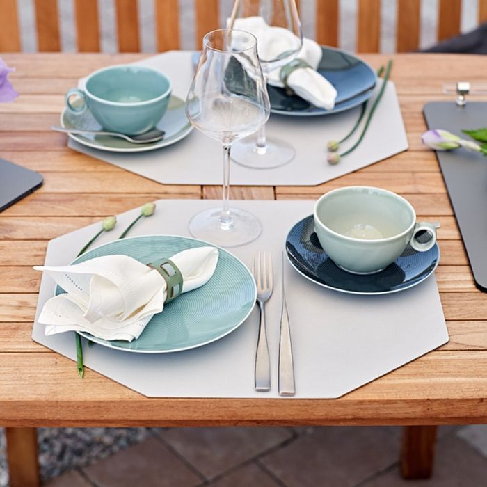 ADJ Шестиугольный плейсмат, 44,5x38 см., цвет: устричный/пепельная роза