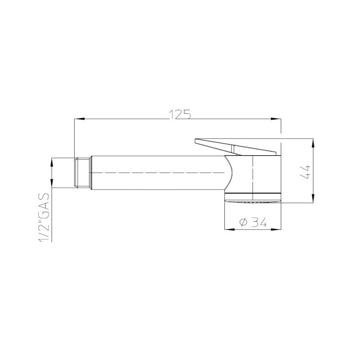 BOSSINI PALOMA ABS Душевая лейка D 34 мм, с клапаном подачи, материал: латунь, цвет хром BOSSINI PALOMA ABS Душевая лейка D 34 мм, с клапаном подачи, материал: латунь, цвет хром