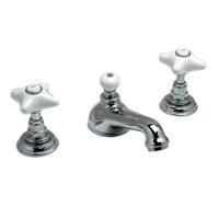 Devon&Devon WHITE ROSE Смеситель для раковины на  3 отв.,с донным клапаном,цвет хром
