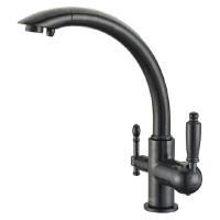 Смеситель для кухни ZorG Clean Water ZR 314 YF-33 ЧЕРНЫЙМЕТАЛЛ Черный