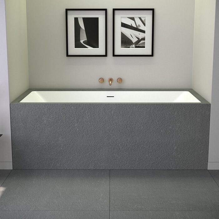 KNIEF Shape Ванна встраиваемая, 180x80xH60cм, с щелевым сливом-переливо click-clack, белая матов(с комплектом ножек) ЦЕНА на 2 ванны из прихода)