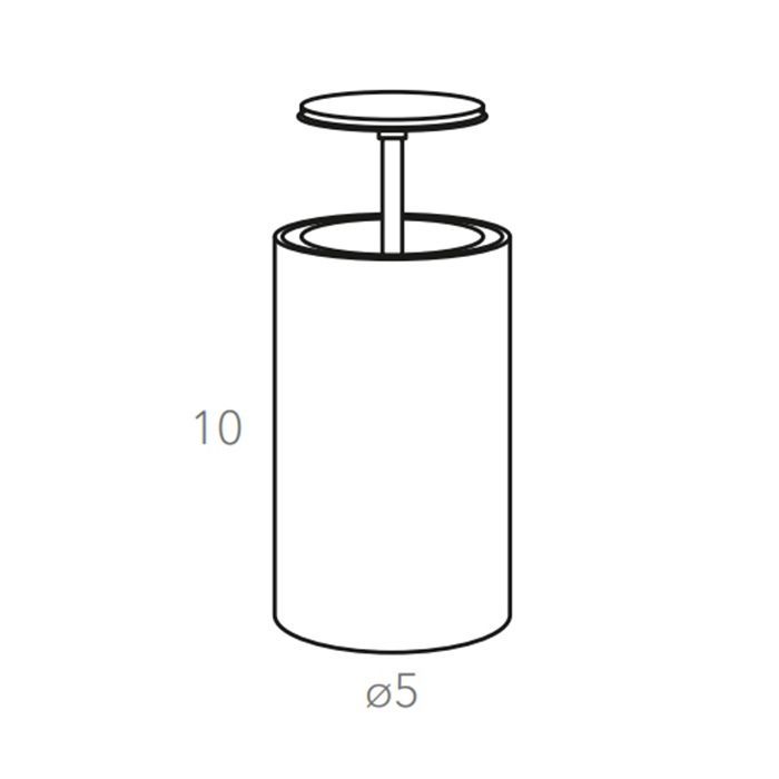 ADJ Держатель для зубочисток, D5x10 см., цвет: черный/серый