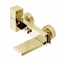 Bossini Cube Смеситель наружный с девиатором, держатель для душевой лейки  с гибким соединением 1/2”, цвет: золото Bossini Cube Смеситель наружный с девиатором, держатель для душевой лейки  с гибким соединением 1/2”, цвет: золото