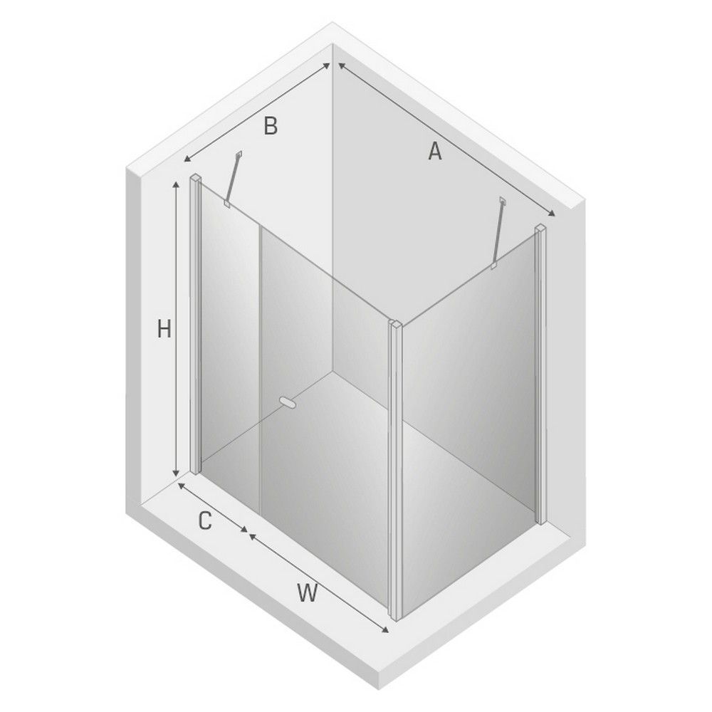 Душевое ограждение NEW TRENDY NEW SOLEO 110x70x195 K-0703 (хром)