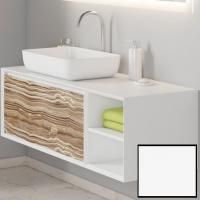 Тумба под раковину SanVit Стайл 120 L kstyle120 подвесная Белый глянец