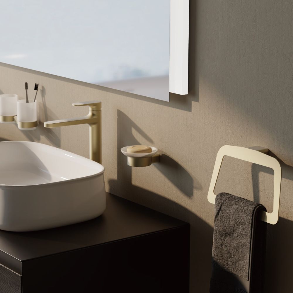 Кольцо для полотенец BELZ B90804, брашированное золото