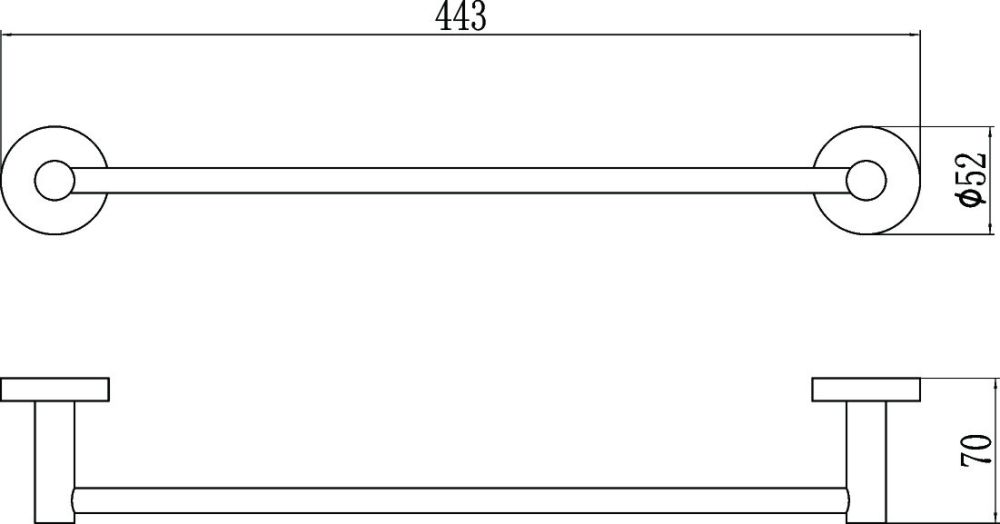 Полотенцедержатель Savol S-408724, хром, артикул S-408724