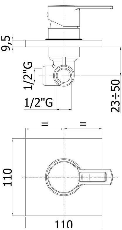 Смеситель для душа Paffoni West WS010CR (с внутренней частью), артикул WS010CR