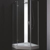 Душевой уголок Cezares Bergamo P-1 100x100 L IV профиль Хром стекло прозрачное