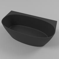 Ванна WHITECROSS Pearl A 155x80 (черный мат) иск. камень