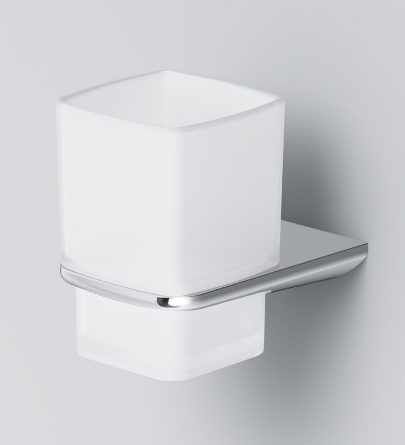 A50A34300 Inspire V2.0, Стеклянный стакан с настенным держателем, хром, шт A50A34300 Inspire V2.0, Стеклянный стакан с настенным держателем, хром, шт