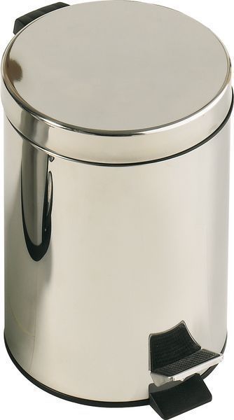 Sanibano, круглый контейнер для мусора, 12 литров, цвет хром